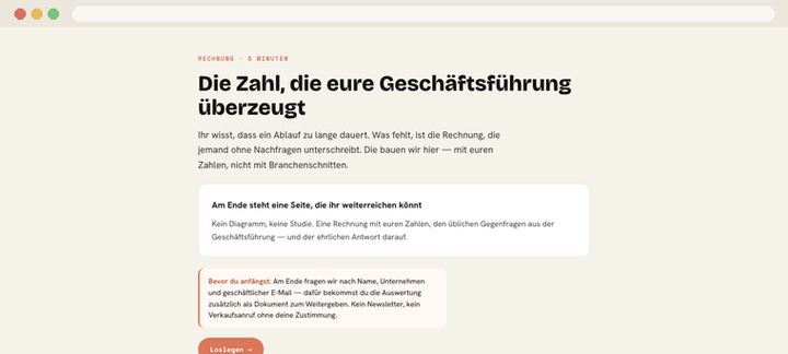Vorschau: KI-Wirtschaftlichkeits-Rechner